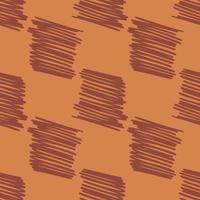 Brushstrokes and thin stripes seamless pattern. Cross Hatching endless background. Grunge backdrop. vector