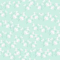 Abstract flowers seamless pattern. vector