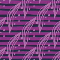 Abstract linear leaves tropical seamless pattern. Rainforest line background. vector