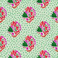 Vintage flowers and leaves seamless pattern. vector