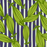 Exotic outline leaves seamless pattern. Nature palm leaf endless wallpaper. vector