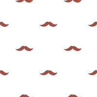 Mustache seamless pattern on. Vintage barber shop in doodle style.