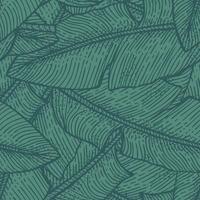 Banana leaves seamless pattern.Retro tropical branch in engraving style. vector