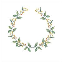 frame with leaves. vector