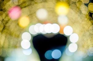 Colorful lights On New Year's Day, Bokeh circle lights, background image with copy space. photo