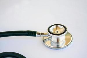 Blank medical prescription with stethoscope photo