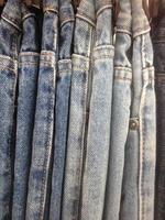 row of jeans photo