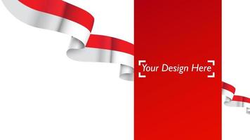 Indonesian patriotic background template with empty space for text, design, Holidays, Independence Day. Welcome to Indonesia concept - Vector