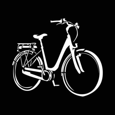 Black and white bicycle vector silhouette