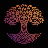 Vector Illustration Decorative Celtic Tree Life Stock Vector (Royalty Free)  711614098