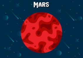 Vector illustration of Mars planet