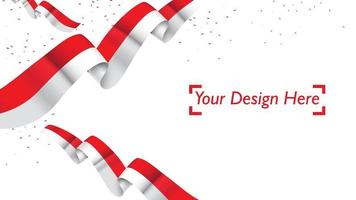 Indonesian patriotic background template with empty space for text, design, Holidays, Independence Day. Welcome to Indonesia concept - Vector