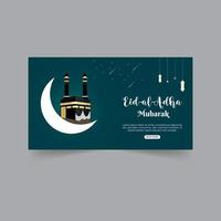 publicación en redes sociales de eid mubarak, diseño de eid ul fitr mubarak o eid ul adha, publicación en redes sociales islámicas del día sagrado o pancarta de ramadan kareem, espacio de fondo de diseño de formas geométricas para texto vector