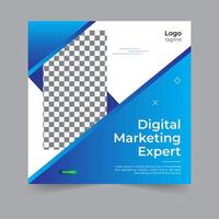 Digital marketing social media post business webinar for social media post, business banner template geometric shape design for attractive abstract elements post background space for text vector