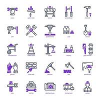 paquete de iconos de construcción para el diseño de su sitio web, logotipo, aplicación, ui. línea de mezcla de icono de construcción y diseño sólido. ilustración de gráficos vectoriales y trazo editable. vector