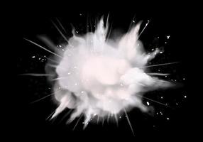 white smoke powder or Cloud explotions vector