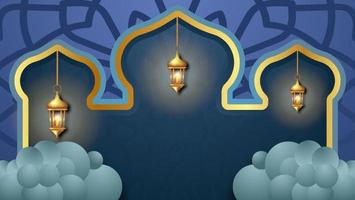 Ramadan kareem islamic background with element vector