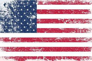 United States Of America flag distressed grunge texture vector
