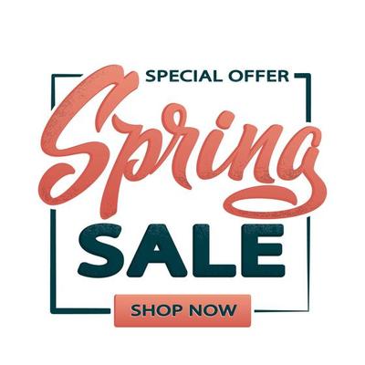 Spring Sale lettering design background