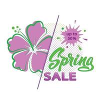 Spring Sale lettering design background vector