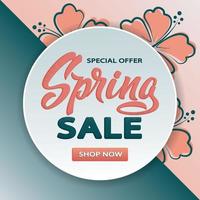Spring Sale lettering design background vector