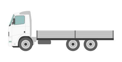Big white transport truck isolated on white background - Vector
