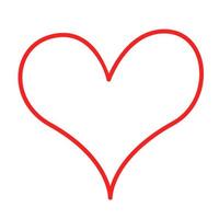Heart shape stroke. vector