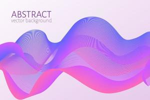 Colorful moving wavy lines. Abstract wave background. Easy to edit design template for your artworks. vector