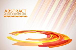 Orange, red and yellow technology abstract circle background.  Vector illustration. Easy to edit design template for your  projects.