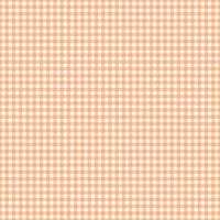 Gingham pattern seamless Plaid repeat vector in orange and white. Design for print, tartan, gift wrap, textiles, checkered background for tablecloth