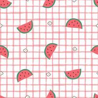 Nursery seamless pattern watermelon on white background Use for prints, wallpaper, textiles, vector illustrations