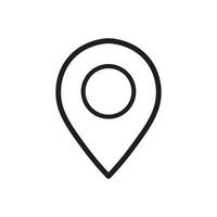 Pin Location Icon. Map Pointer, Sign and Symbol in Line Art Style for Design, Presentation,Vector illustration. vector