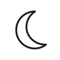 Moon icon. Illustration isolated on white background for graphics and web design. vector