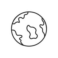 Earth icon. World symbol. Thin line icon on white background for graphics and web design. Vector illustration.