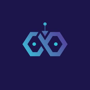 logotipo inicial de la letra cb en forma de cabeza de robot aplicado para la inspiración del diseño del logotipo de automatización de procesos robóticos. vector