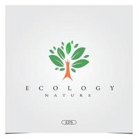 árbol logo diseño logo premium elegante plantilla mejor para ecología naturaleza logo vector eps 10