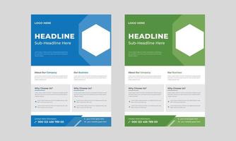 Headline Flyer template Design, Abstract Geometric Business vector Template for Flyer, Vector Flyer Design for Business.