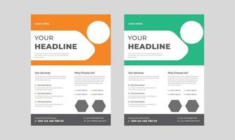 Headline Flyer template Design, Abstract Geometric Business vector Template for Flyer, Vector Flyer Design for Business.