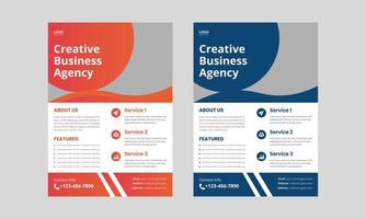plantilla de volante de negocios creativos. diseño de folleto de agencia de marketing corporativo. portada, tamaño a4, póster, diseño de volante de negocios vector