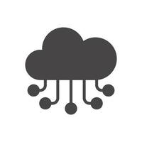 vector de símbolo de signo de icono premium de servicio en la nube