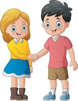 Illustration of teens shaking hands after being Introduced