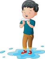 temporada de lluvias un niño cogió gripe y estornudó