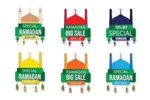 Ramadan big sale set vector