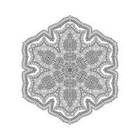 elegante diseño de mandala de arte lineal vector