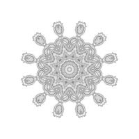 hermosa línea arte mandala vector