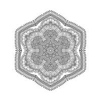 vector de mandala de arte de línea elegante para diseño