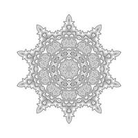 vector de mandala de arte de línea elegante para diseño