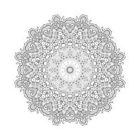 vector de mandala de arte lineal para diseño