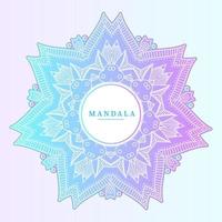 elegante vector de mandala degradado para el diseño