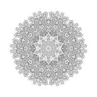 elegante diseño de mandala de arte lineal vector